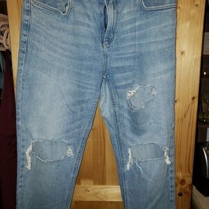 Garage Women's Light Blue Ripped Boyfriend Jeans